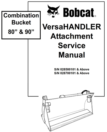 Bobcat Combination Bucket 80” & 90” VersaHANDLER Attachment