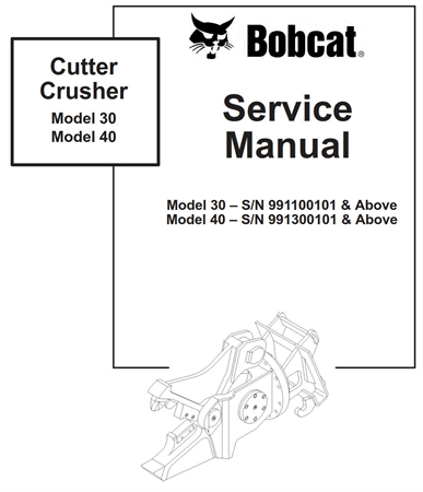 Bobcat Cutter Crusher Model 30 & Model 40