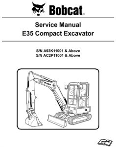 Bobcat E35 Compact Excavator Service Repair Manual