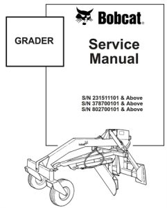 Bobcat GRADER Service Repair Manual