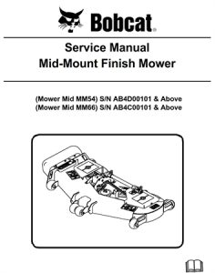 Bobcat Mid-Mount Finish Mower Mid MM54 & MM66 Service Repair Manual