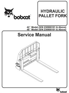 Bobcat Hydraulic Pallet Fork Service Repair Manual