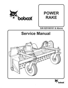 Bobcat Power Rake Service Repair Manual