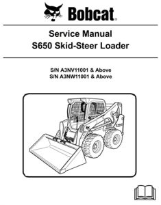 Bobcat S650 Skid-Steer Loader Service Repair Manual