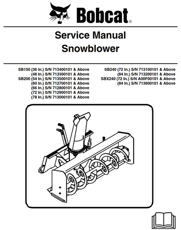 Bobcat Snowblower Service Repair Manual