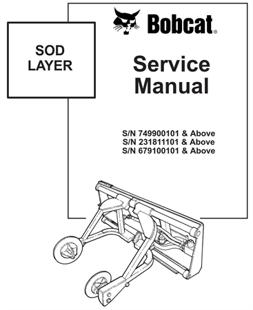 Bobcat SOD LAYER Service Repair Manual