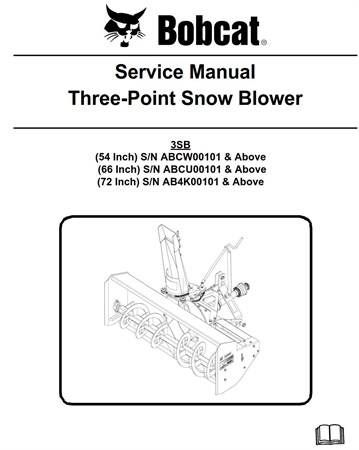 Bobcat Three-Point Snow Blower Service Repair Manual