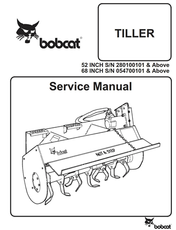 Bobcat 52 Inch, 68 Inch Tiller Service Repair Manual