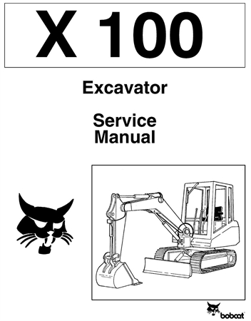 Bobcat X100 Excavator Service Repair Manual