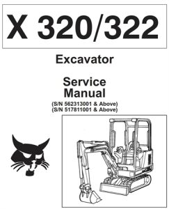 Bobcat X320, X322 Excavator Service Repair Manual