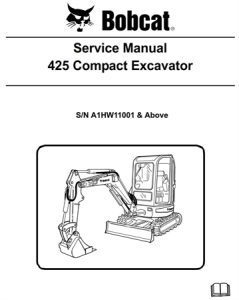 Bobcat 425 Compact Excavator Service Repair Manual