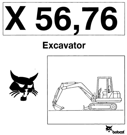 Bobcat X56, X76 Hydraulic Excavator