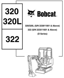 Bobcat 320, 320L, 322 Compact Excavator