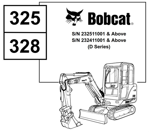 Bobcat 325, 328 Compact Excavator