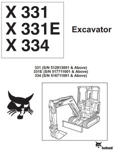 Bobcat X331, X331E, X334 Compact Excavator