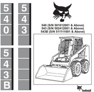 Bobcat 540, 543, 543B Skid Steer Loader