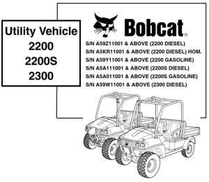 Bobcat 2200, 2200S, 2300 Utility Vehicle