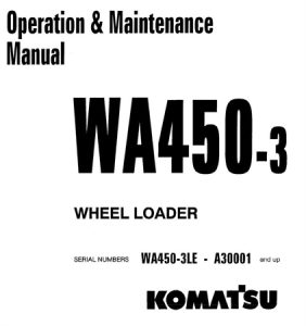 Komatsu WA450-3 Wheel Loader Operation & Maintenance Manual