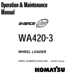 Komatsu WA420-3 Wheel Loader Operation & Maintenance Manual